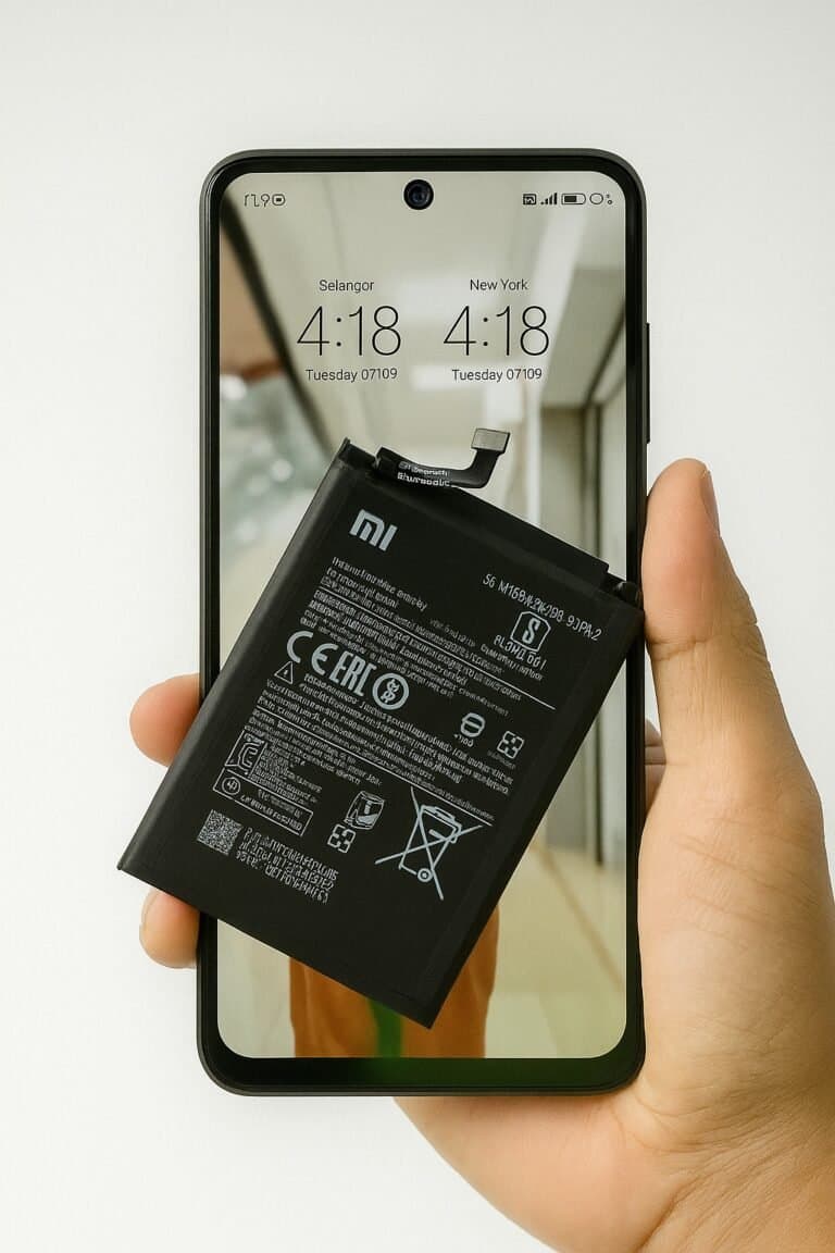 Thunderfix device repair post showing a battery replacement